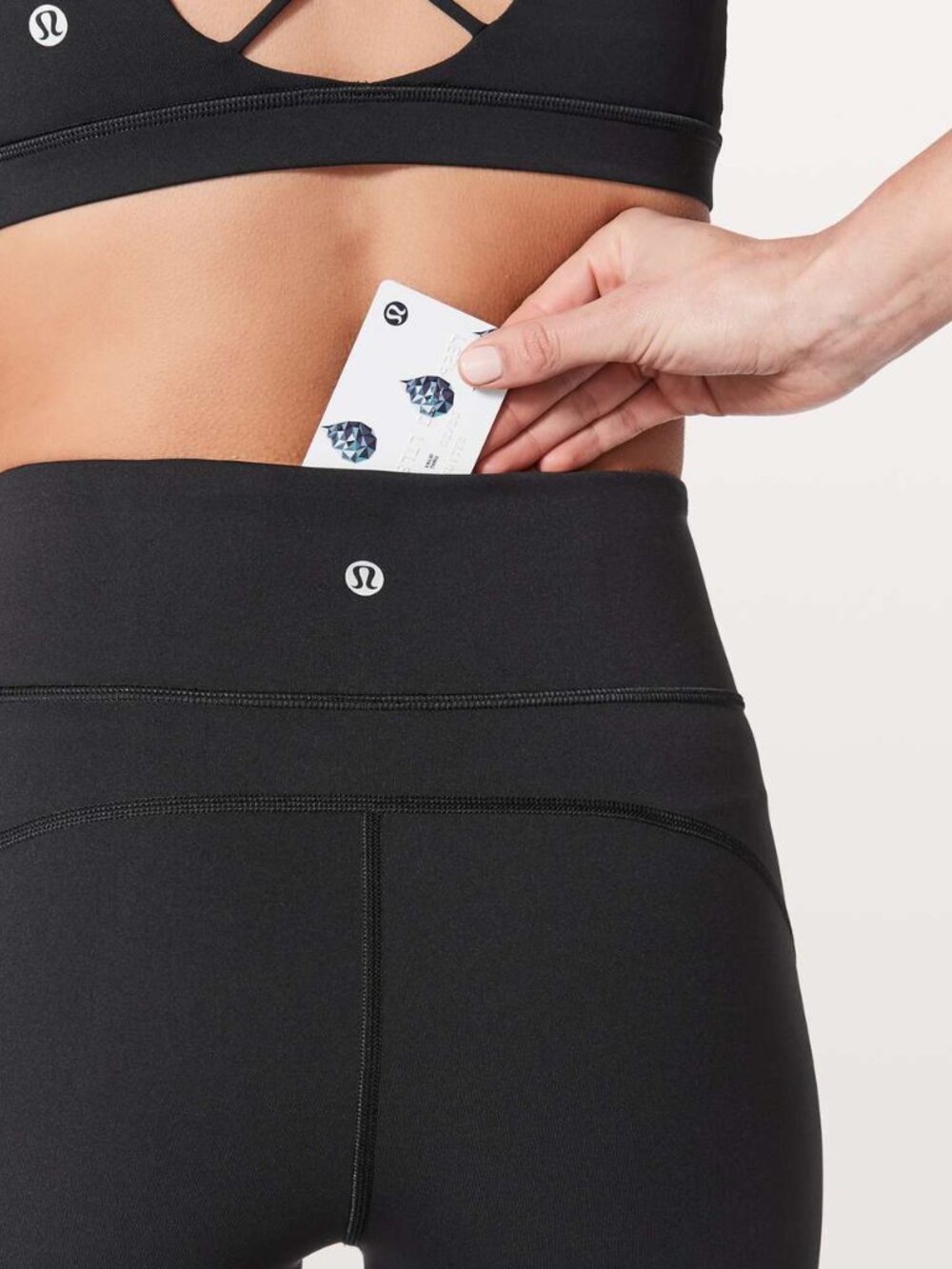 Lululemon Tied To It 7/8 Tight Leggings 6 Black Mesh W5ARIS - Picture 11 of 13